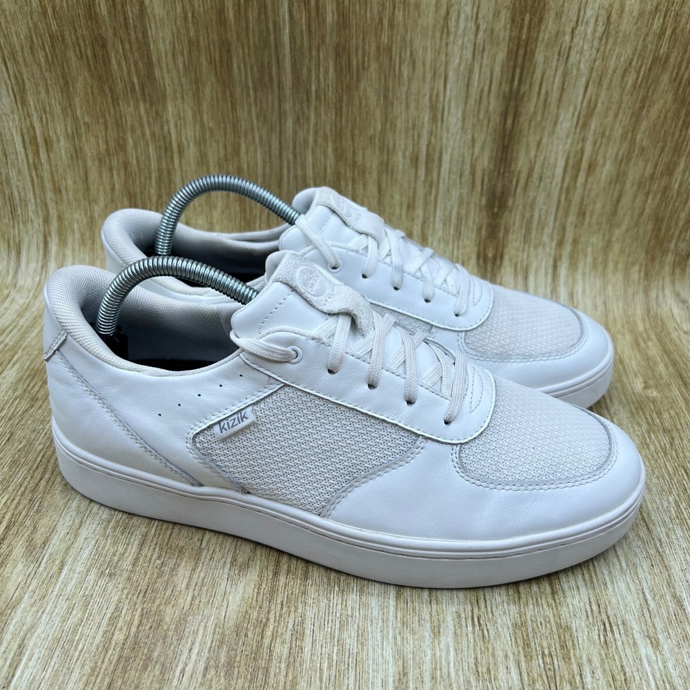 Kizik Oslo Sneakers Men's Size 9.5 White Hands-Free Low Top K3FC MREDWT01-1D